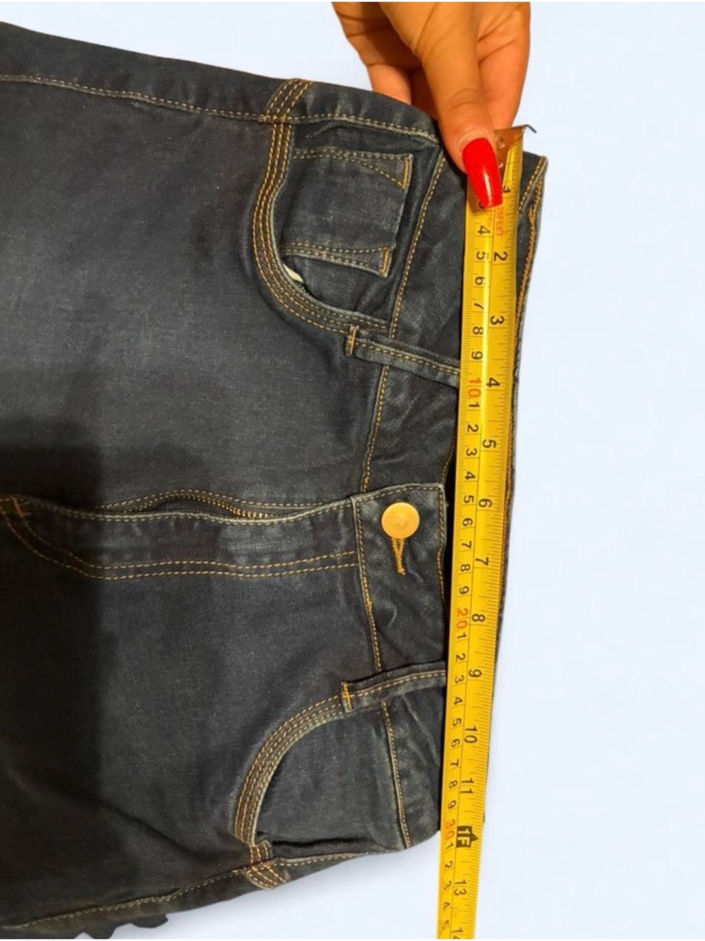 Dark Blue Women's Skinny Jeans - Picture 5 of 8